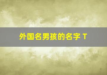 外国名男孩的名字 T